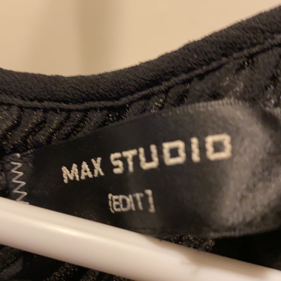 Very Fun sheer Black dropped shoulder tank blouse - Picture 4 of 5